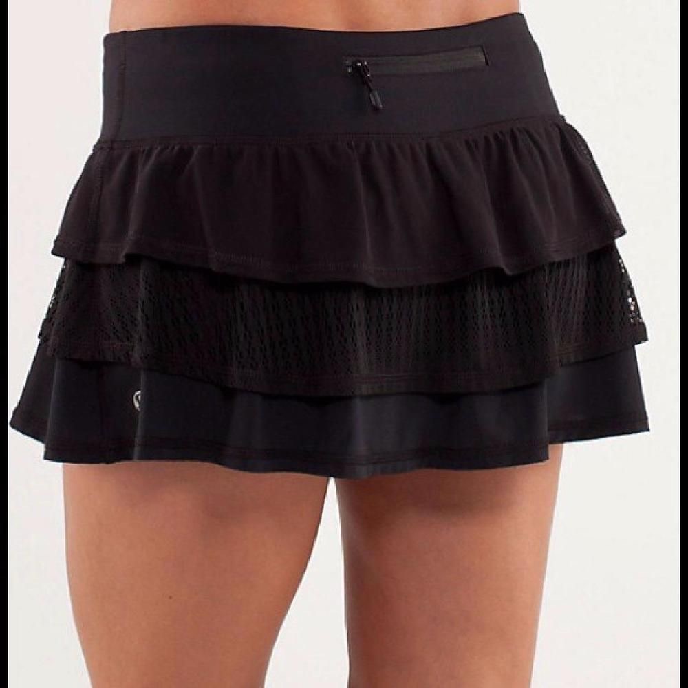 LULULEMON Nothing to Hide Run Tennis Skirt 4 Black